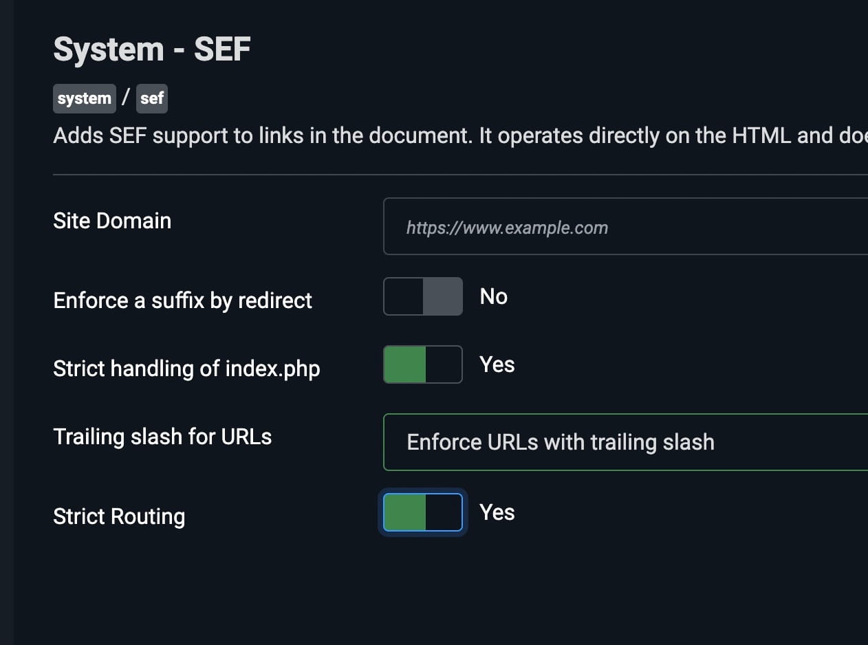 Configuration de la structure des URLs