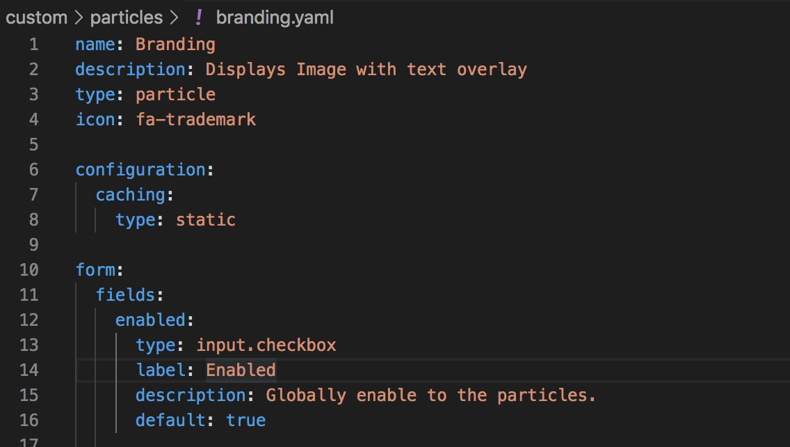 Formatage des champs d'une particule en YAML