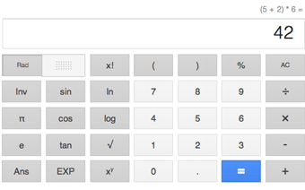 Calculette Google