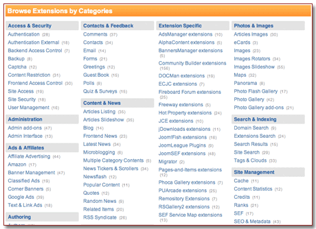 extensions Joomla