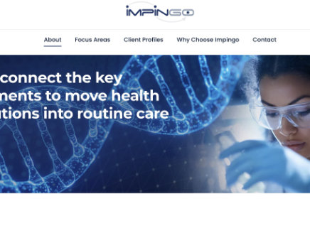 Design a website for a MedTech company