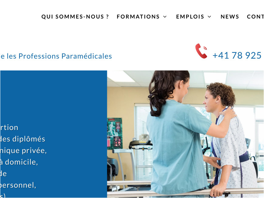 Site web pour une association paramédicale