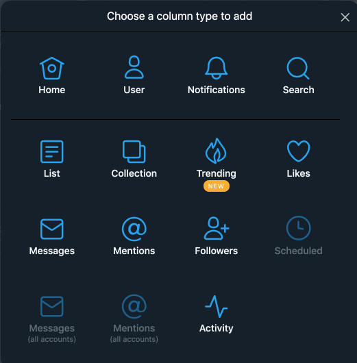 Recherches persistantes avec TweetDeck